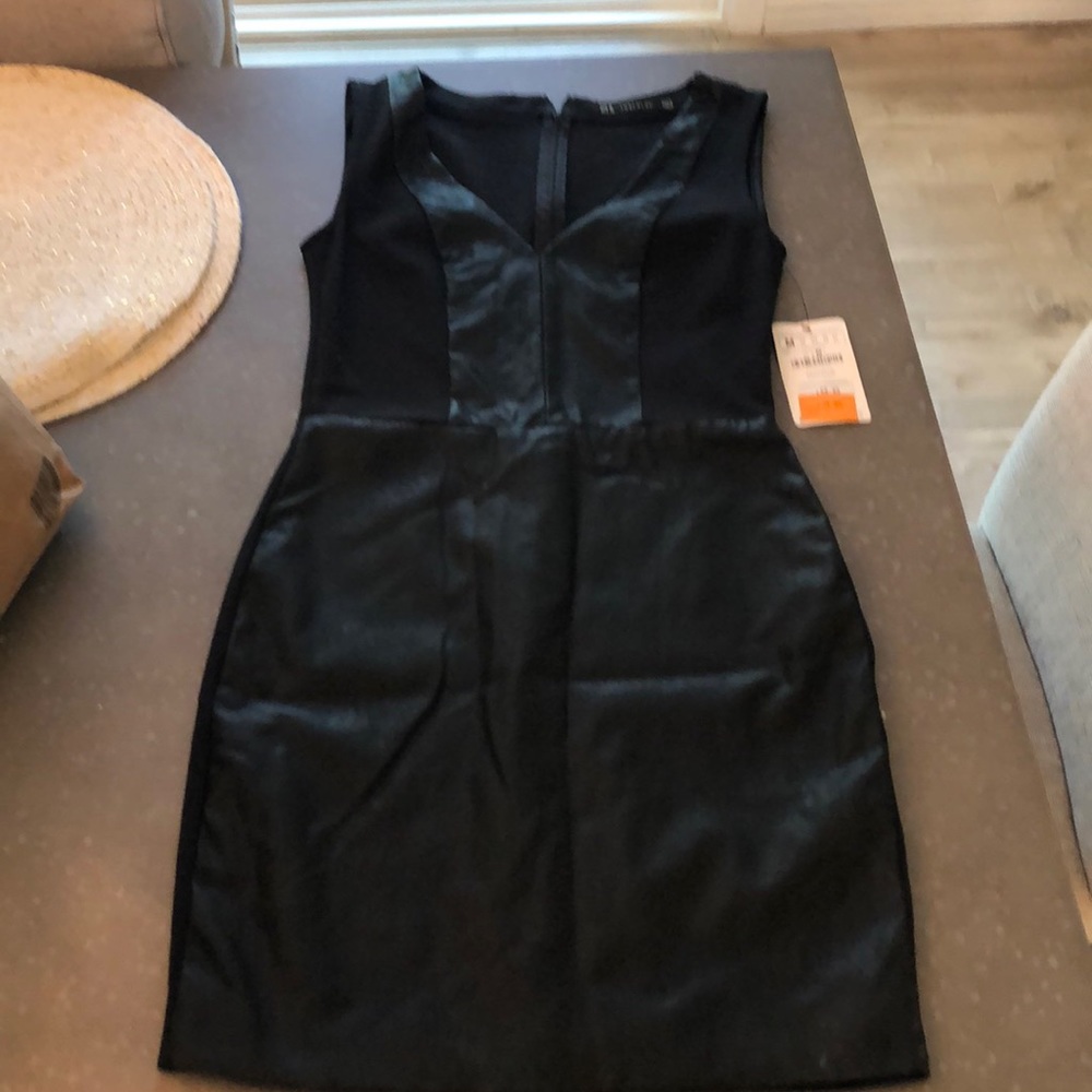 Zara leather mini dress